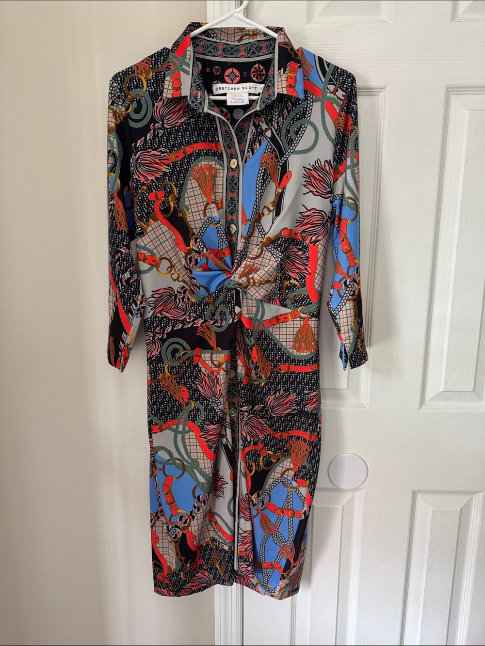 Gretchen Scott Designs Multicolor Printed Shirt Jumpsuit